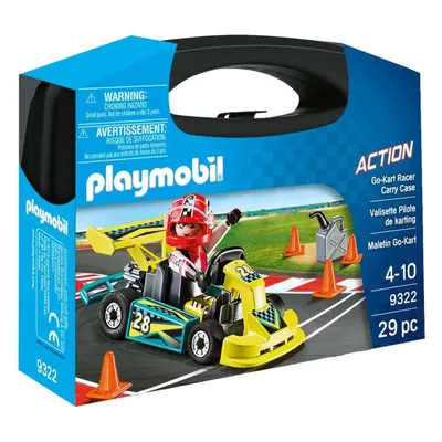 Stavebnice Playmobil Přenosný box malý - motokárový závodník