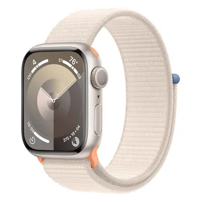 Chytré hodinky Apple Watch Series 9 41mm Hvězdně bílý hliník s hvězdně bílým provlékacím sportov