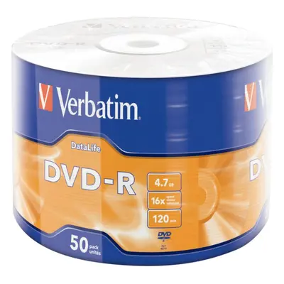 Média VERBATIM DVD-R DataLife 4,7GB, 16x, wrap 50 ks