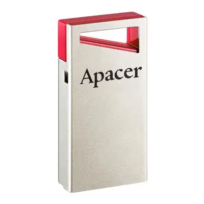 Apacer USB flash disk, USB 2.0, 64GB, AH112, stříbrný, AP64GAH112R-1, USB A, s poutkem