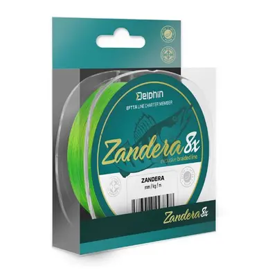 Delphin Šňůra Zandera 8 Fluo Zelená 150m 0,18mm 14,6kg