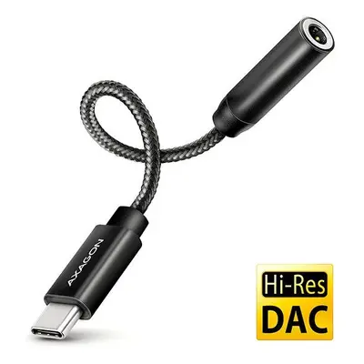 Externí zvuková karta AXAGON ADA-HC, Hi-Res DAC audio adapter, 384kHz/32bit stereo, USB-C to 3.5