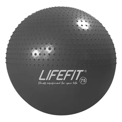 Gymnastický míč Lifefit Massage ball 75 cm, tmavě šedý