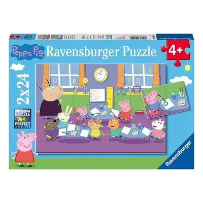 Puzzle Ravensburger puzzle 090990 Prasátko Peppa 2x24 dílků