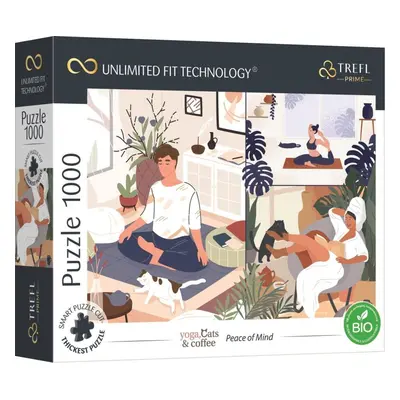 Puzzle Trefl Puzzle UFT Yoga, Cats & Coffee: Klid v duši 1000 dílků