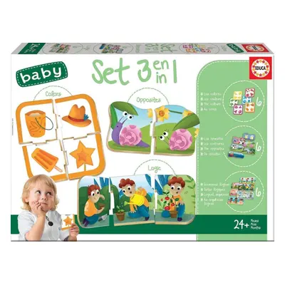 Puzzle Educa Baby puzzle set Barvy, posloupnost a protiklady 3v1