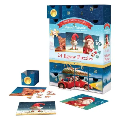 Adventní kalendář Eurographics Puzzle Adventní kalendář: Vánoční zvířátka 24x50 dílků