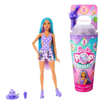 Panenka Barbie Pop Reveal Barbie šťavnaté ovoce - Hroznový koktejl