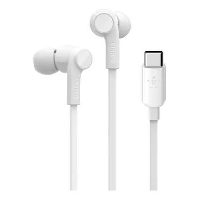 Sluchátka Belkin Soundform Earphones ROCKSTAR w USB-C - bílá