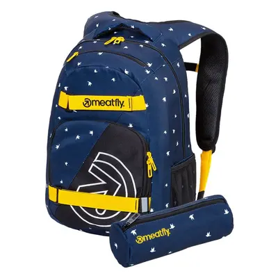 Městský batoh Meatfly Exile 5 Backpack, Birds Dark Navy