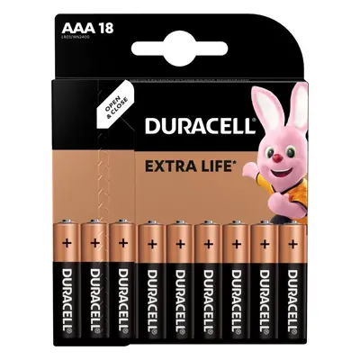 Jednorázová baterie Duracell Basic alkalická baterie 18 ks (AAA)