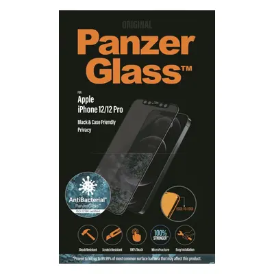 Ochranné sklo PanzerGlass Edge-to-Edge Privacy Antibacterial pro Apple iPhone 12/iPhone 12 Pro č