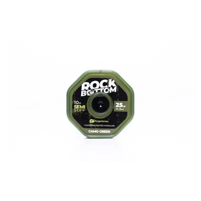 RidgeMonkey Šňůrka Connexion Rock Bottom Tungsten Coated Semi Stiff Hooklink 10m 25lb Camo Green