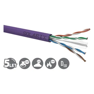 Instalační kabel Solarix CAT6 UTP LSOH Dca-s2,d2,a1 305m/box SXKD-6-UTP-LSOH