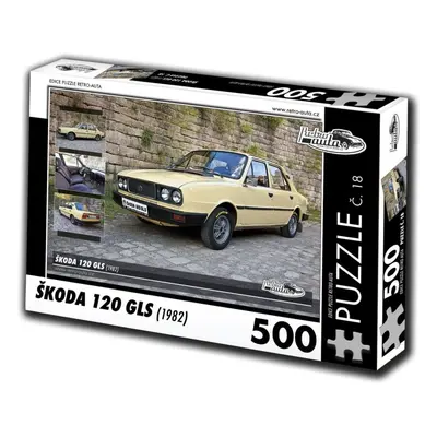 Puzzle Retro-auta Puzzle č. 18 Škoda 120 GLS (1982) 500 dílků