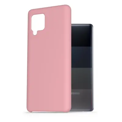 Kryt na mobil AlzaGuard Premium Liquid Silicone Case pro Samsung Galaxy A42 růžové