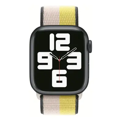 Řemínek Apple Watch 45mm ovesně mléčný/citrusově žlutý provlékací sportovní řemínek