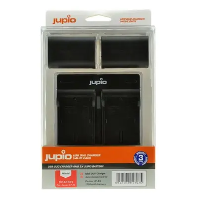 Baterie pro fotoaparát Jupio 2x LP-E6 1700mAh + USB Duální nabíječka