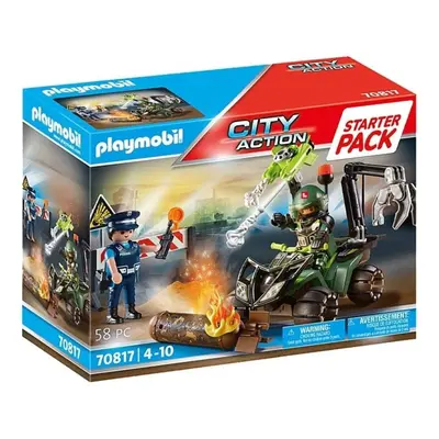 Stavebnice Playmobil 70817 Starter Pack Policie: Nebezpečné cvičení