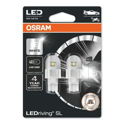 LED autožárovka OSRAM LEDriving SL W16W Studeně bílá 6000K 12V 2ks