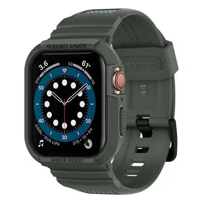 Ochranný kryt na hodinky Spigen Rugged Armor Pro Green Apple Watch 9/8/7 (45mm)/SE 2022/6/SE/5/4