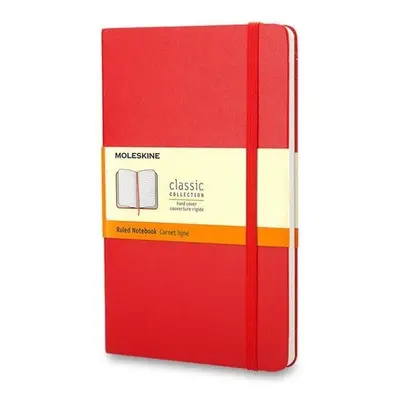 Zápisník MOLESKINE L, tvrdé desky, linkovaný, červený