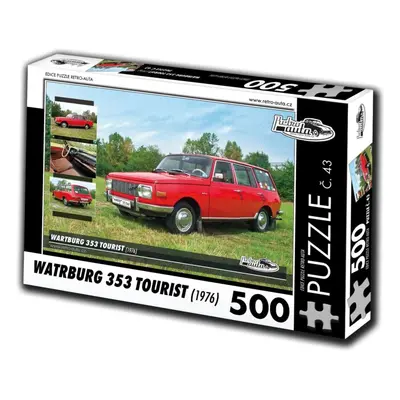 Puzzle Retro-auta Puzzle č. 43 Wartburg 353 Tourist (1976) 500 dílků