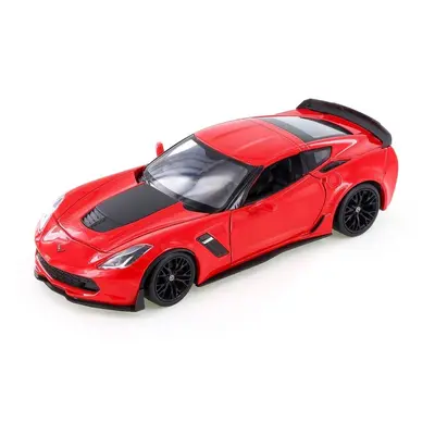 Kovový model Chevrolet Corvette Z06 2017 červený 1:24