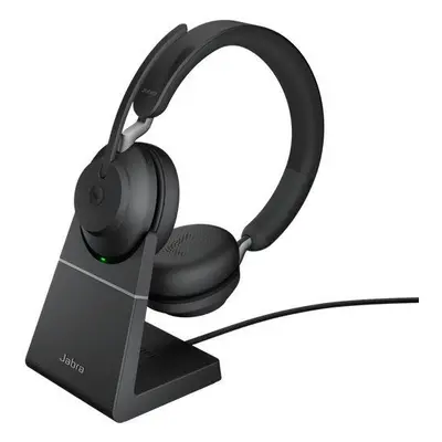 Bezdrátová sluchátka Jabra Evolve2 65 MS Stereo USB-C Stand Black