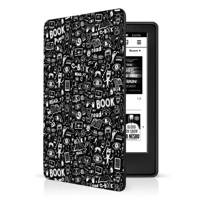 Pouzdro na čtečku knih CONNECT IT pro Amazon Kindle 2021 (11th gen.), Doodle černé