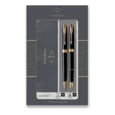 Sada psacích potřeb PARKER Sonnet Matte Black GT Duo Set