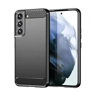 Kryt na mobil Carbon Case Flexible silikonový kryt na Samsung Galaxy S22 Plus, černý