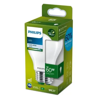 LED žárovka Philips LED 4-60W, E27, 4000K, mléčná, A