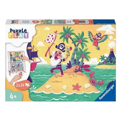 Puzzle Ravensburger 055913 Puzzle & Play Pirátské dobrodružství 2x24 dílků