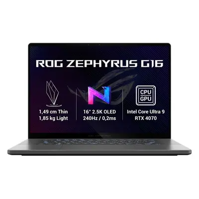 Herní notebook ASUS ROG Zephyrus G16 GU605MI-NEBULA044W Eclipse Gray kovový