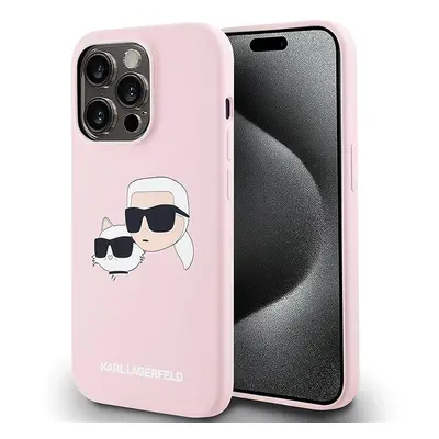 Kryt na mobil Karl Lagerfeld Liquid Silicone Double Heads MagSafe Zadní Kryt pro iPhone 14 Pro P