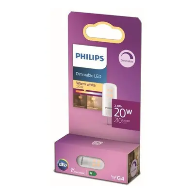 Philips 8718699767518 LED žárovka Kapsle 1x2,1W | G4 | 210lm | 2700K - teplá bílá, stmívatelná