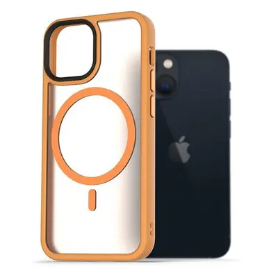 Kryt na mobil AlzaGuard Matte Case Compatible with MagSafe pro iPhone 13 Mini žlutý