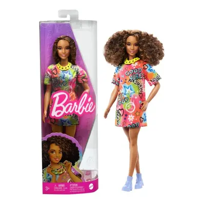 Mattel Barbie Modelka 201 Tričkové oversized šaty, HPF77