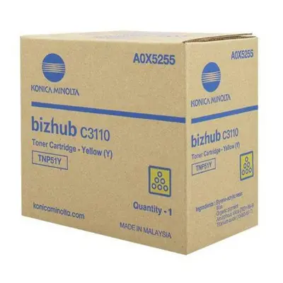 Konica Minolta originální toner A0X5255, yellow, 5000str., TNP-51Y, Konica Minolta Bizhub C3110,