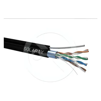 Instalační kabel Solarix CAT5E FTP PE Fca samonosný 305m/cívka SXKD-5E-FTP-PE-SAM