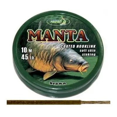 Katran Šňůrka Coated Braided Hook Link Manta Green 10m 45lb 20,5kg