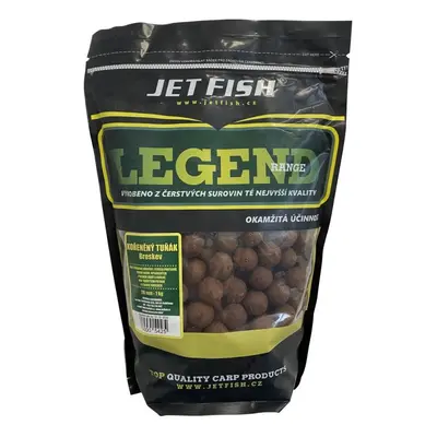 Jet Fish Boilie Legend Kořeněný tuňák + Broskev 1kg 20mm