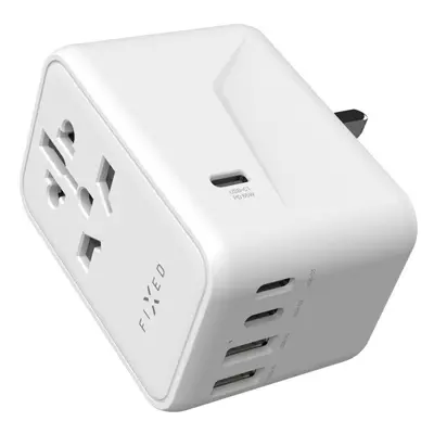 Nabíječka do sítě FIXED Voyager Travel GaN PD 65 W pro EU UK a USA/AUS s 3xUSB-C a 2xUSB výstupe