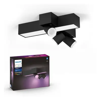 Stropní světlo Philips Hue White and Color Ambiance Centris 3L Cross Ceiling Černá 50608/30/P7