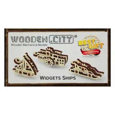 3D puzzle Wooden City 3D puzzle mini sada Widgets: Lodě 28 dílků