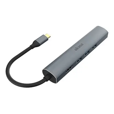 Dokovací stanice AKASA USB Type-C 5-In-1 Dock, 4K@30Hz HDMI, 3 x USB3.0 Type A, RJ45 / AK-CBCA22