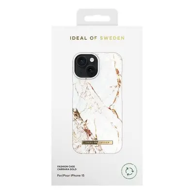 Kryt na mobil iDeal Of Sweden Ochranný kryt Fashion pro iPhone 15 Carrara Gold