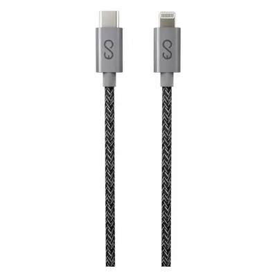 Datový kabel Epico Fabric Braided Cable C to Lightning 1.2m 2020 - space grey