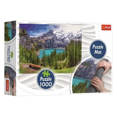 Puzzle Trefl Puzzle Horská vyhlídka 1000 dílků + Podložka pod puzzle